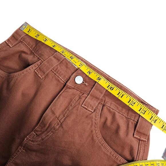 Anthropologie Pilcro Puddle Curve Wide-Leg Pants, Brown, Cotton, Western, Sz 26 - Picture 4 of 11